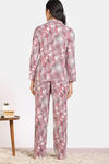 Zivame Print Fusion Knit Poly Pyjama Set - Snow White — thumbnail 4